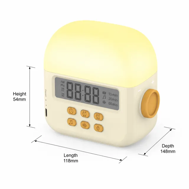 White Noise Clock Soothes Night Light, manufactured by Chloe Toys